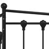 vidaXL Cadre de canap&eacute;-lit sans matelas noir m&eacute;tal 90x200 cm