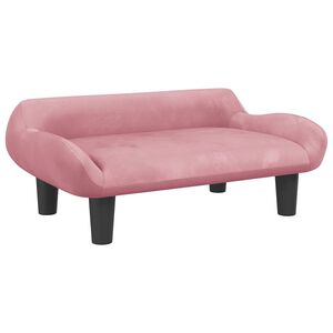 vidaXL Canap&eacute; pour enfants rose 70x40x24 cm velours