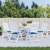 vidaXL Coussins de chaise de jardin lot de 6 bleu royal 40x40x4 cm