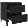 vidaXL Cabinet de chevet 2 pcs Ch&ecirc;ne noir 40 x 35 x 50 cm