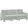 vidaXL Ensemble de canap&eacute;s 3 pcs gris clair velours