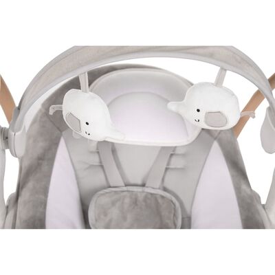 Bo Jungle Transat pour bébé portable Dolphy Naturel et blanc pur