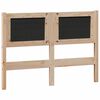 vidaXL T&ecirc;te de lit Marron et gris clair 135 cm Bois massif en pin