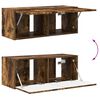 vidaXL Ensemble meuble TV 2 pcs Ch&ecirc;ne fum&eacute; Bois d'ing&eacute;nierie