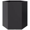 vidaXL Jardini&egrave;res 2 pcs noir hexagone 46x40x45 cm acier