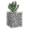 vidaXL Lit sur&eacute;lev&eacute; gabion Argent&eacute; 50 x 50 x 60 cm Acier galvanis&eacute;