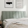 vidaXL Coussin de t&ecirc;te de lit Hanko gris clair 120 cm velours