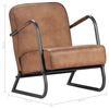 vidaXL Fauteuil de repos Marron Cuir véritable
