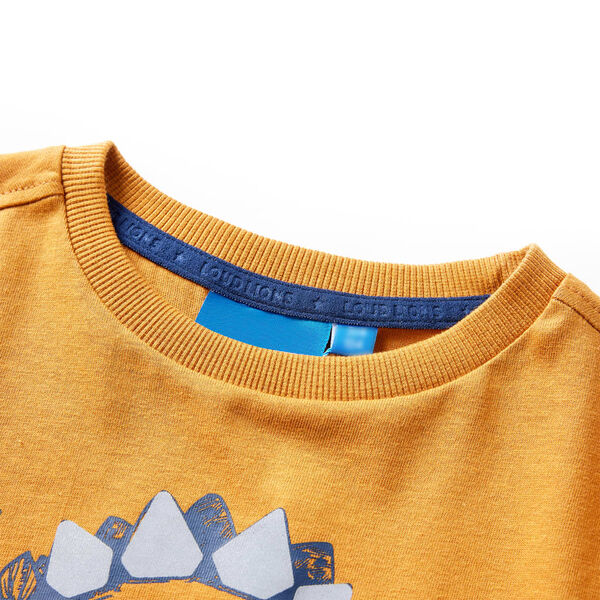 T-shirt enfants &agrave; manches longues ocre fonc&eacute; 92