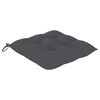 vidaXL Chaises de jardin lot de 4 avec coussins anthracite Teck solide