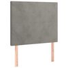 vidaXL T&ecirc;te de lit Gris clair 80x5x118/128 cm Velours