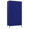 vidaXL Garde-robe Bleu marine 90x50x180 cm Acier