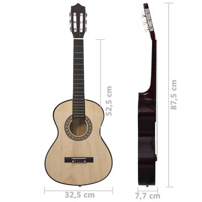vidaXL Guitare classique avec sac pour débutants et enfants 1/2 34"