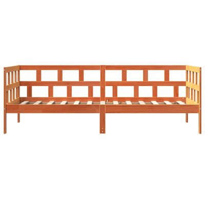 vidaXL Lit de jour sans matelas cire marron 80x200 cm bois pin massif