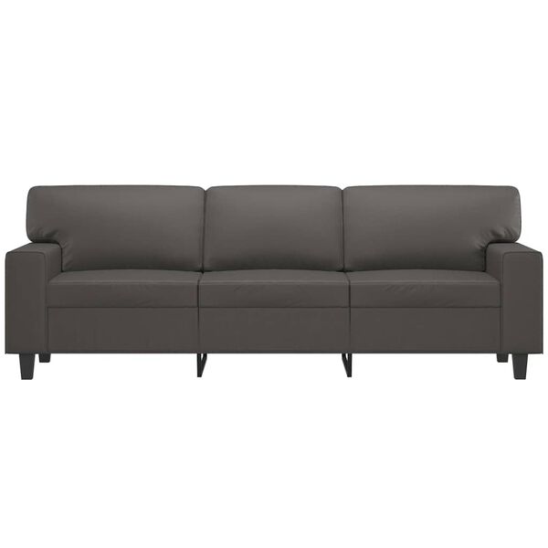 vidaXL Canap&eacute; &agrave; 3 places Gris 180 cm Similicuir
