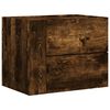 vidaXL Tables de chevet murales 2 pcs ch&ecirc;ne fum&eacute; 45x30x35 cm