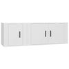 vidaXL Ensemble de meubles TV 2 pcs Blanc Bois d'ing&eacute;nierie