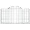 vidaXL Paniers &agrave; gabions arqu&eacute;s 18 pcs 200x50x100/120 cm fer galvanis&eacute;