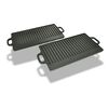 vidaXL Plancha en fonte r&eacute;versible 2 pcs 38x23 cm
