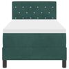 vidaXL Lit &agrave; ressorts avec matelas Vert fonc&eacute; 80 x 200 cm Velours