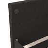vidaXL Lit avec matelas et USB Noir Velours 90x200 cm