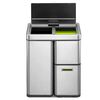 EKO Poubelle à capteur Mirage Plus 1x30 L + 2x15 L Argenté mat