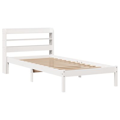 vidaXL Cadre de lit sans matelas blanc 90x200 cm bois de pin massif