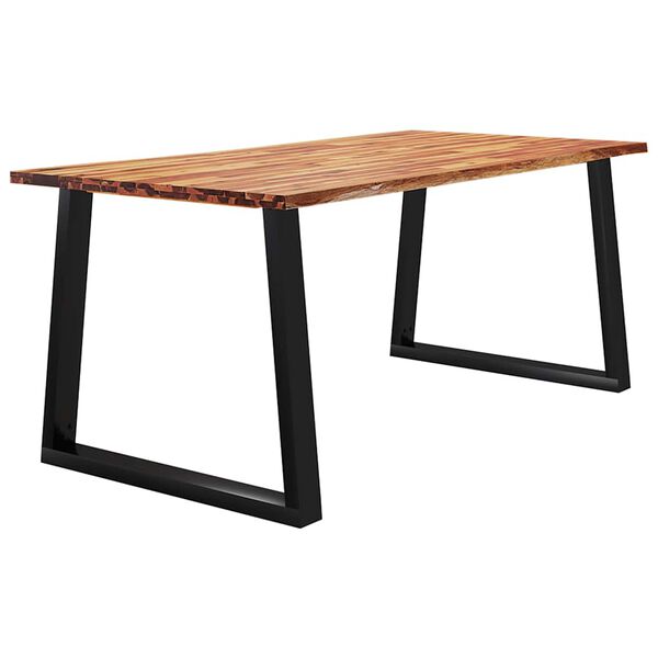 vidaXL Table &agrave; manger 180x90x75 cm bois d'acacia solide &agrave; bord vif