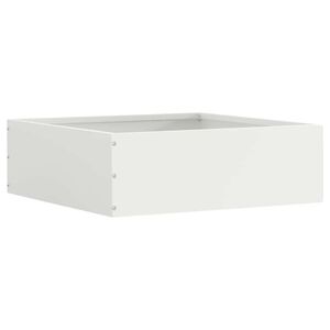 vidaXL Bordure de Pelouse Blanc 40 x 40 x 13 cm Acier
