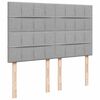 vidaXL Sommier &agrave; lattes de lit avec matelas Gris clair 160x200cm Tissu