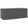 vidaXL Meuble TV Gris 80x34x30 cm Bois d'ing&eacute;nierie