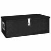 vidaXL Bo&icirc;te de rangement Noir 80x39x30 cm Aluminium