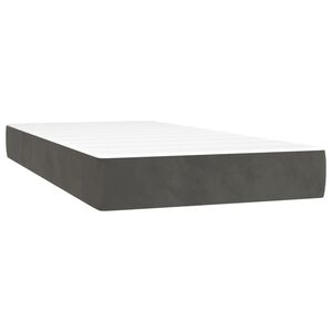 vidaXL Matelas de lit &agrave; ressorts ensach&eacute;s fermet&eacute; moyenne gris fonc&eacute; 120x190x20 cm