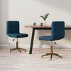 vidaXL Chaises pivotantes &agrave; manger lot de 2 bleu velours