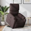 vidaXL Fauteuil inclinable marron fonc&eacute; tissu