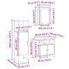 vidaXL Ensemble de mobilier de salle de bain avec &eacute;tag&egrave;re 3 pcs Marron