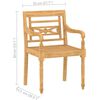 vidaXL Salon de jardin 4 pcs Bois de teck solide