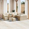 vidaXL Ensemble de canap&eacute; de jardin 13 pcs Beige Poly rotin