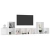 vidaXL Ensemble de meubles TV 5 pcs Blanc Bois d'ing&eacute;nierie