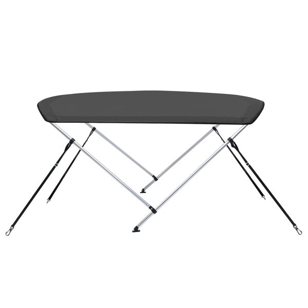 vidaXL Auvent bimini &agrave; 2 arceaux Anthracite 180x130x110 cm