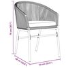 vidaXL Ensemble de salle &agrave; manger pour jardin 5 pcs Noir