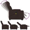 vidaXL Fauteuil inclinable de massage électrique Marron foncé Tissu