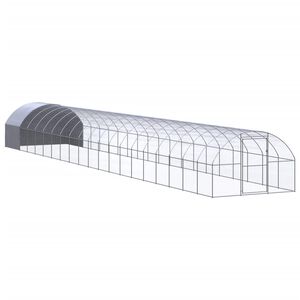 vidaXL Poulailler d'ext&eacute;rieur 3x20x2 m Acier galvanis&eacute;