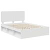 vidaXL Cadre de lit Blanc 160 x 200 cm Bois de pin massif