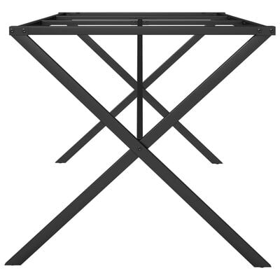 vidaXL Pieds de table à manger cadre en X 180x80x73 cm fonte