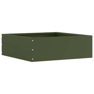 vidaXL Bordure de Pelouse Vert olive 40 x 40 x 13 cm Acier