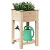 vidaXL Cache-pot de jardin avec étagère Beige 45 x 45 x 76.5 cm