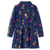 Robe enfants manches longues et cordon bleu marine 92
