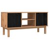 vidaXL Meuble TV OTTA 113,5 x 43 x 57 cm Noir Bois de pin massif