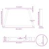 vidaXL Pieds de table basse en forme de V, 2 pi&egrave;ces, blanc, 60 x (30-31,3) cm, acier